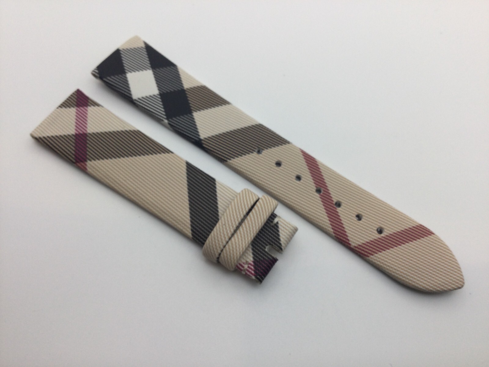 TOP QUALITY 12 14 16 18 20 22MM CHECK PRINTED LEATHER STRAPS FOR BURBERRY WATCH