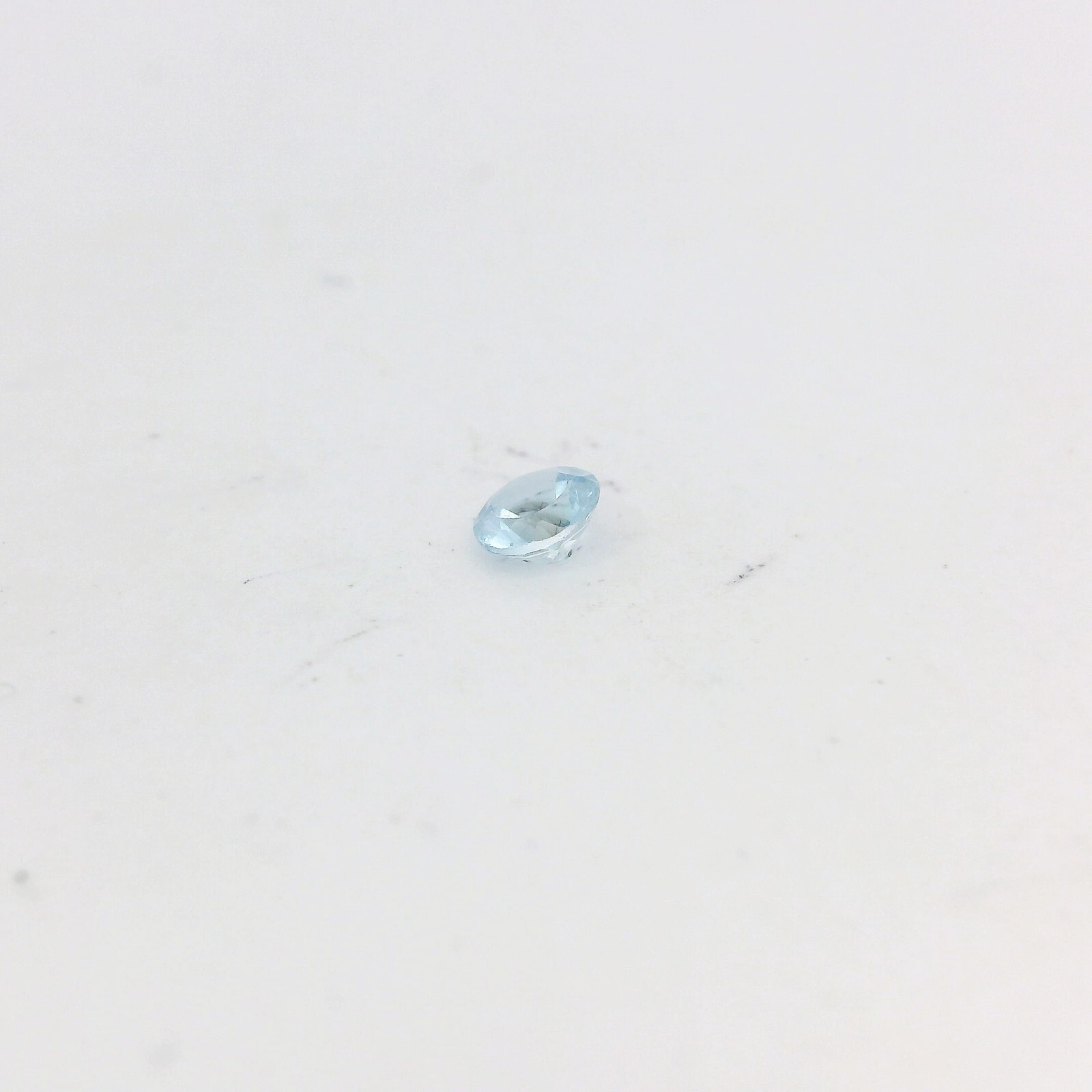 0.23ct Round Cut Lab Created Light Blue Aquamarine Gemstone 3.5mm
