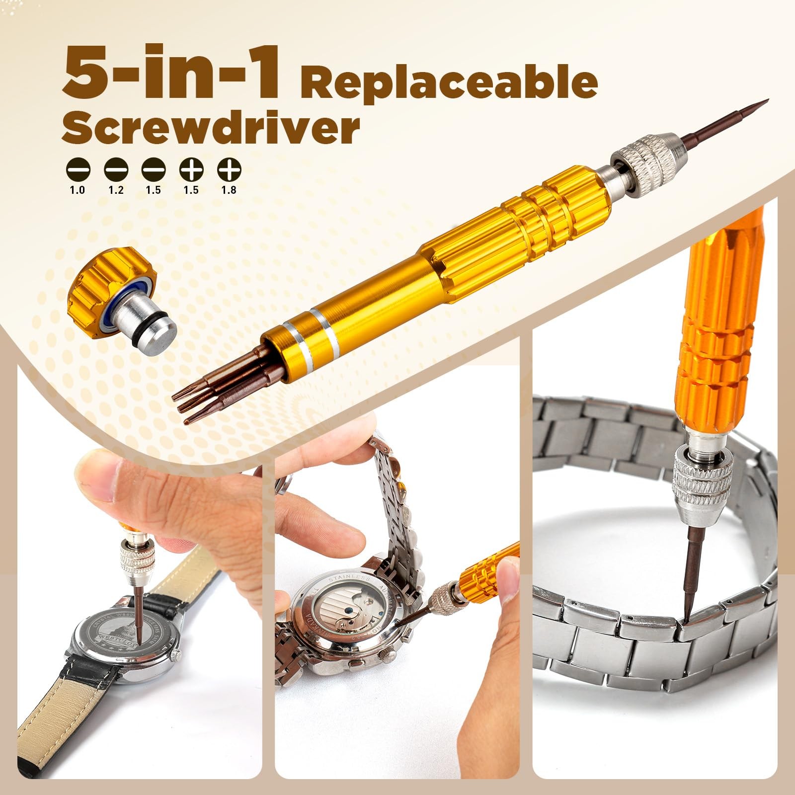 【Combination Version】Eventronic Watch Repair Tool Kit + Press Tool,…