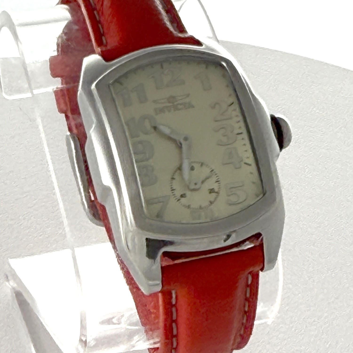 Invicta Lupah Chrono Model 2009 women’s watch ivory dial great condition 28mm