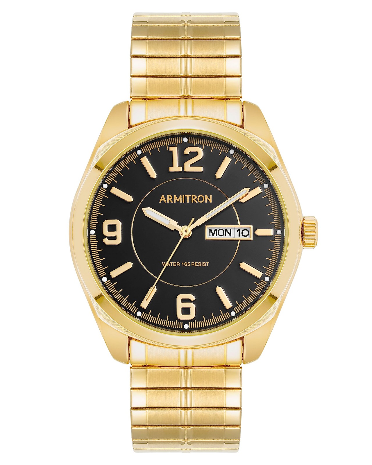 Men’s Day/Date Easy to Read Metal Expansion Bracelet Watch