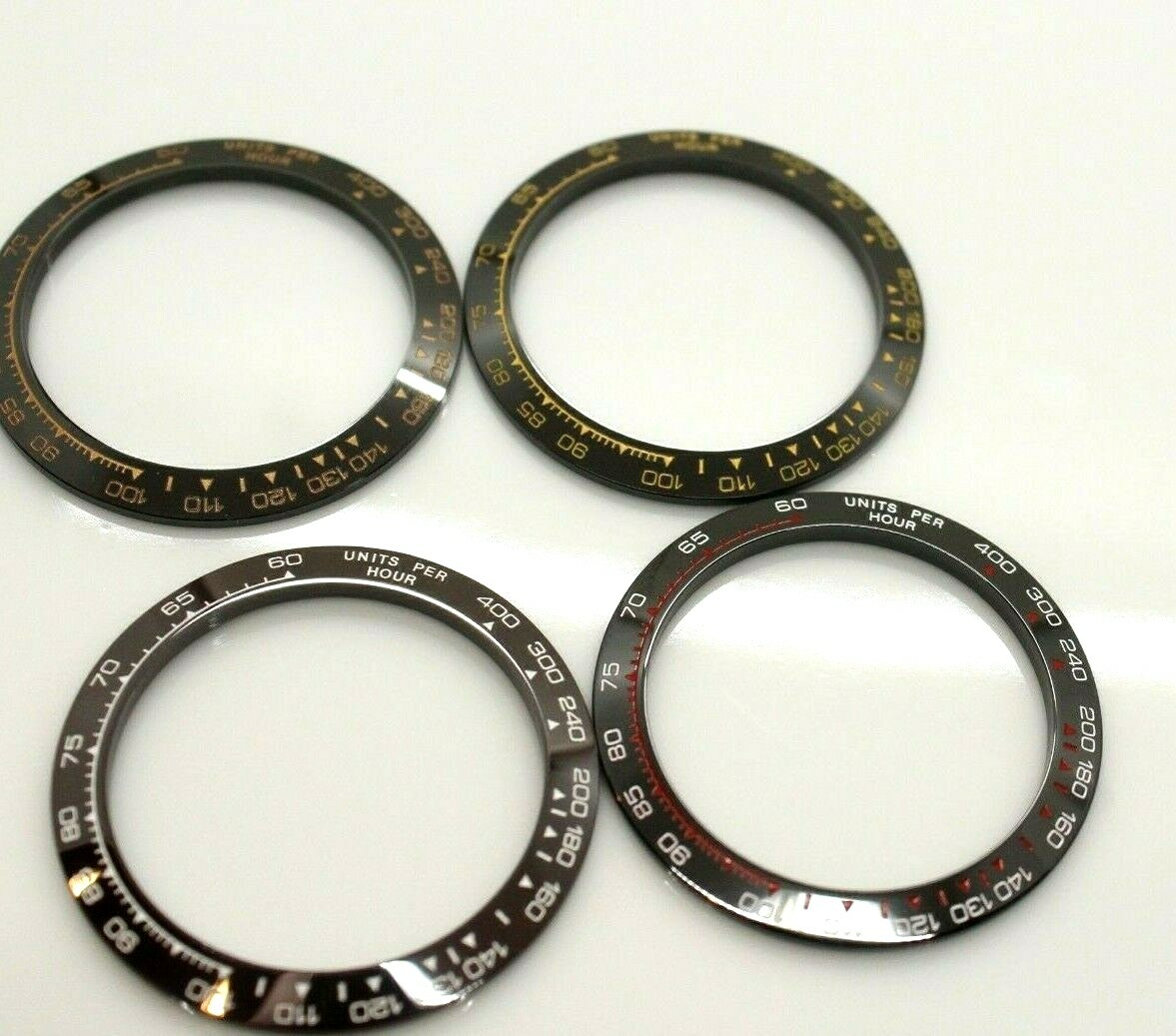 Ceramic Bezel Inserts Fits for Rolex Daytona Rose Gold, White Red , Black White