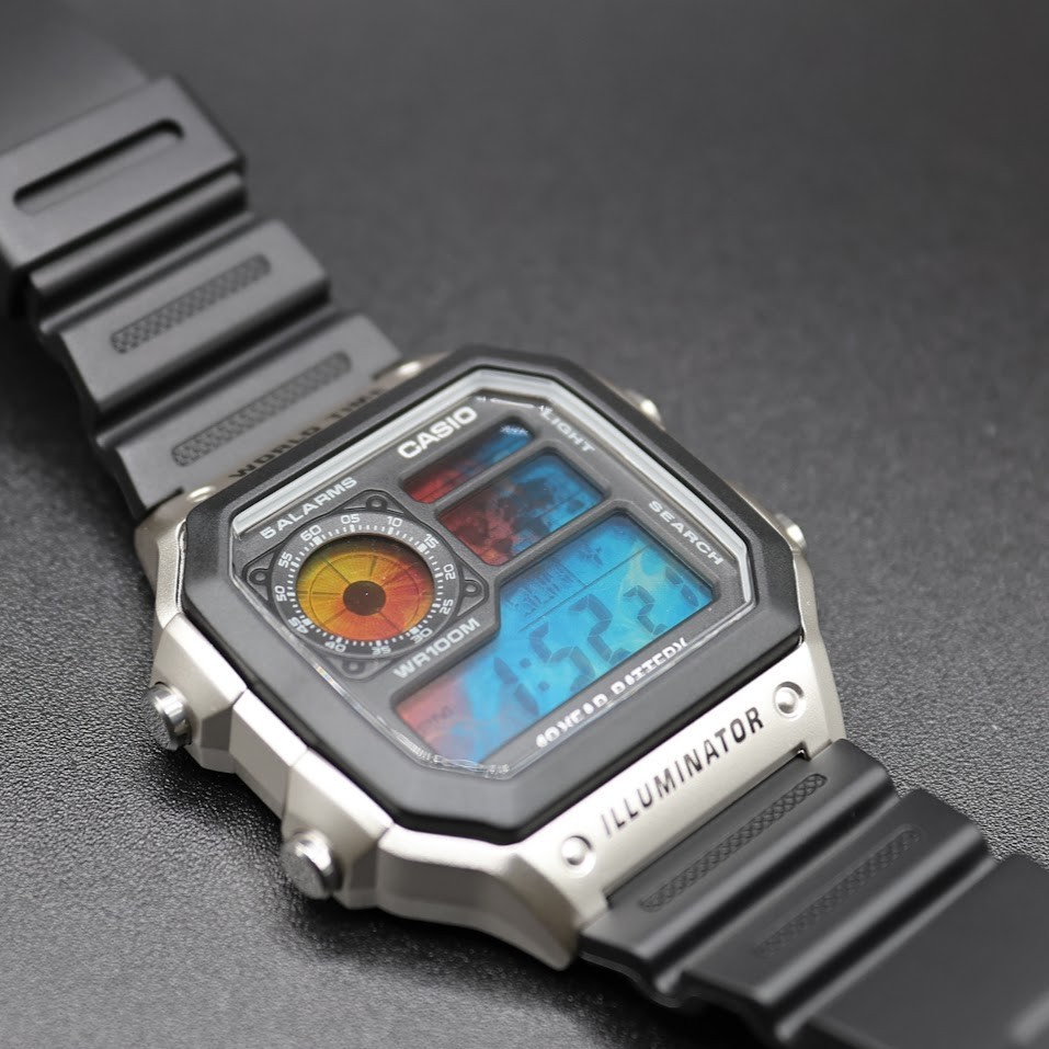 Ice & Fire | CASIO AE-1200WHD Royale | World Time Watch| Mod 🧊🔥