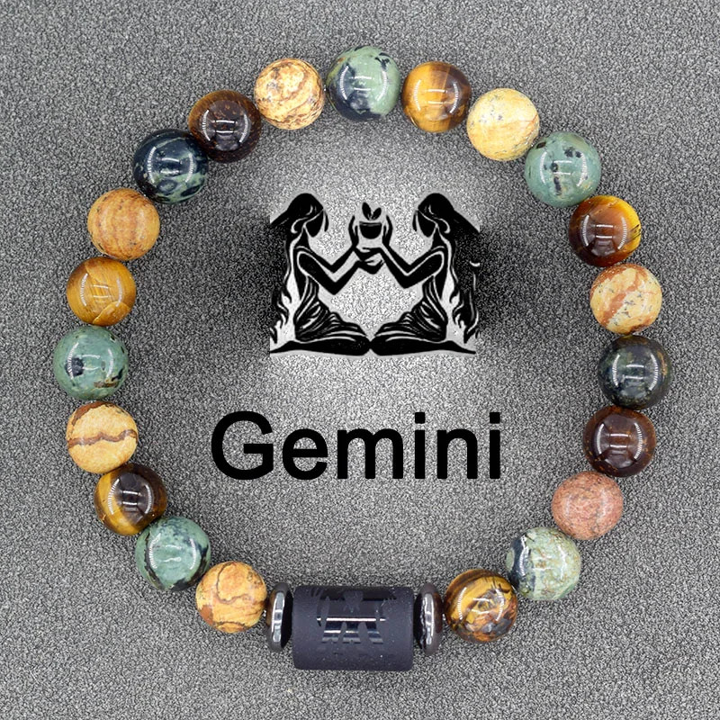 Zodiac Sign Bracelet 12 Constellation Gemini Virgo Libra Friendship Men Jewelry