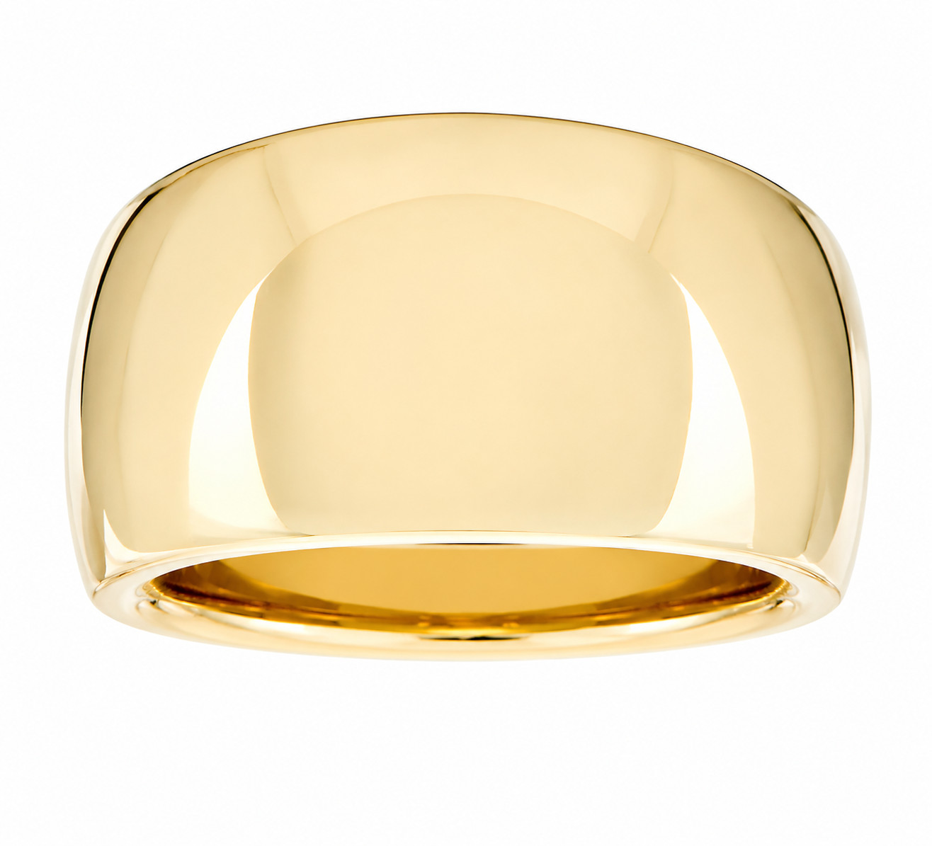 EternaGold Polished Domed Band Ring 14K Gold, Size 5