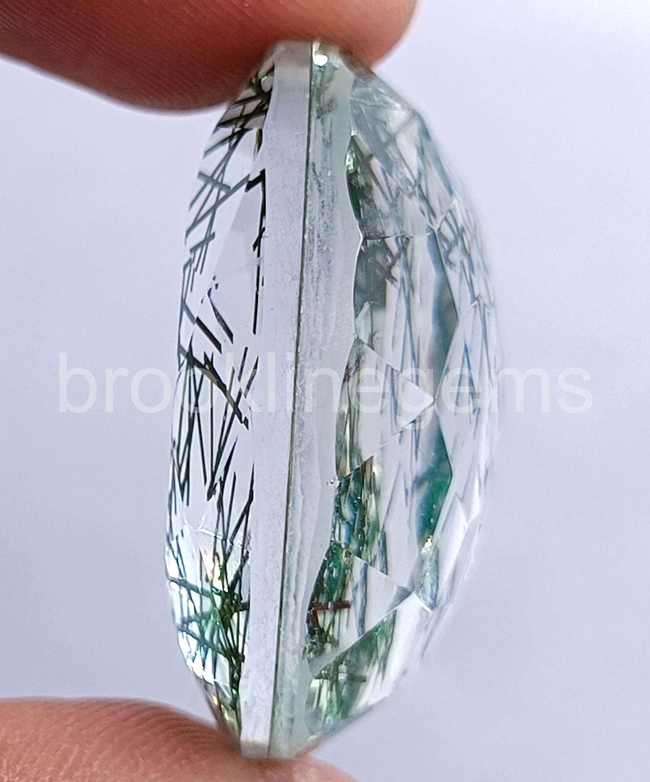 74.65 CT Oval Cut Green Rutilated Quartz EGL Certified Loose Gemstone 5JRO