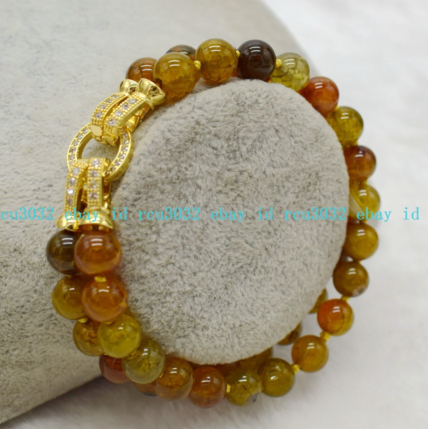 Beautiful 2 Rows 6/8/10mm Pretty Multicolor Gemstone Round Beads Bracelet 7.5″