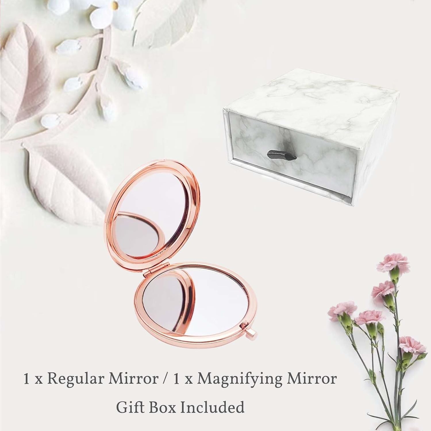 Elegant Compact Mirror to My Sister – Unique Rose Gold Gift with Love Note