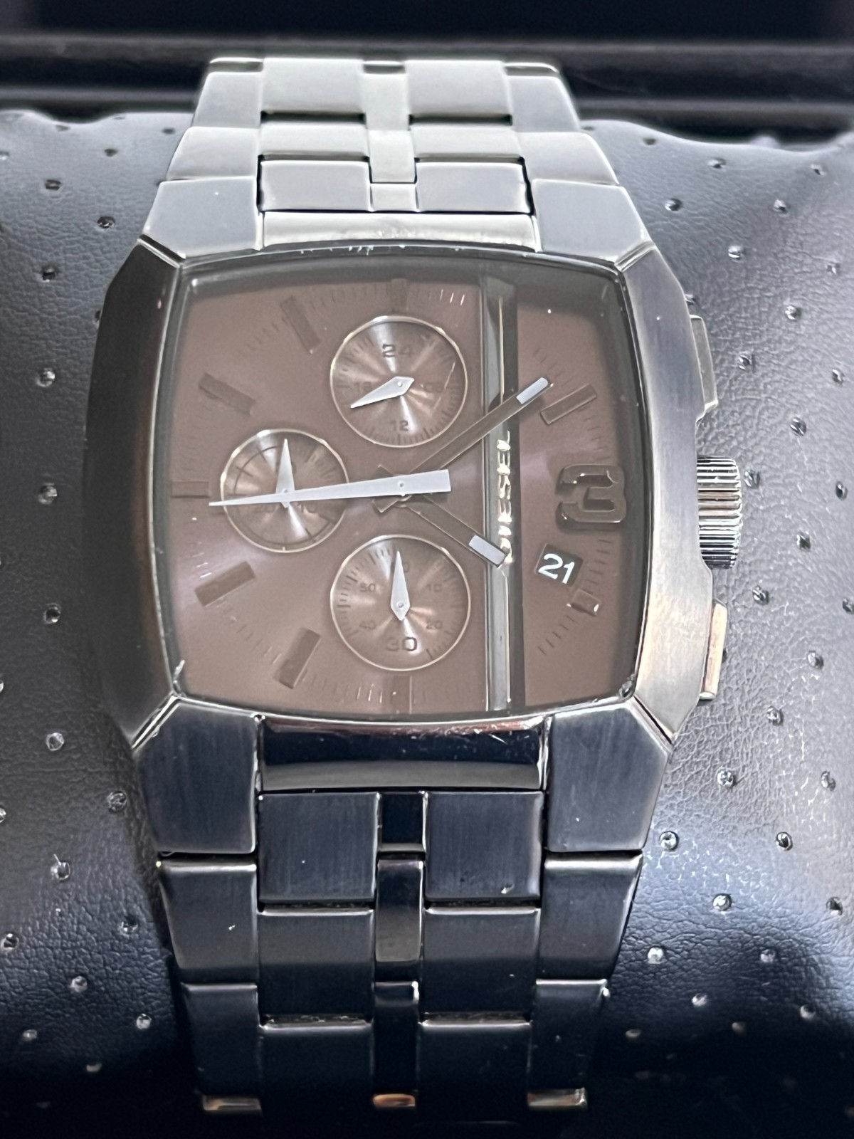 DIESEL DZ4260 Mens Chronograph Gunmetal Ion Plated SSteel Bracelet STORE DISPLAY