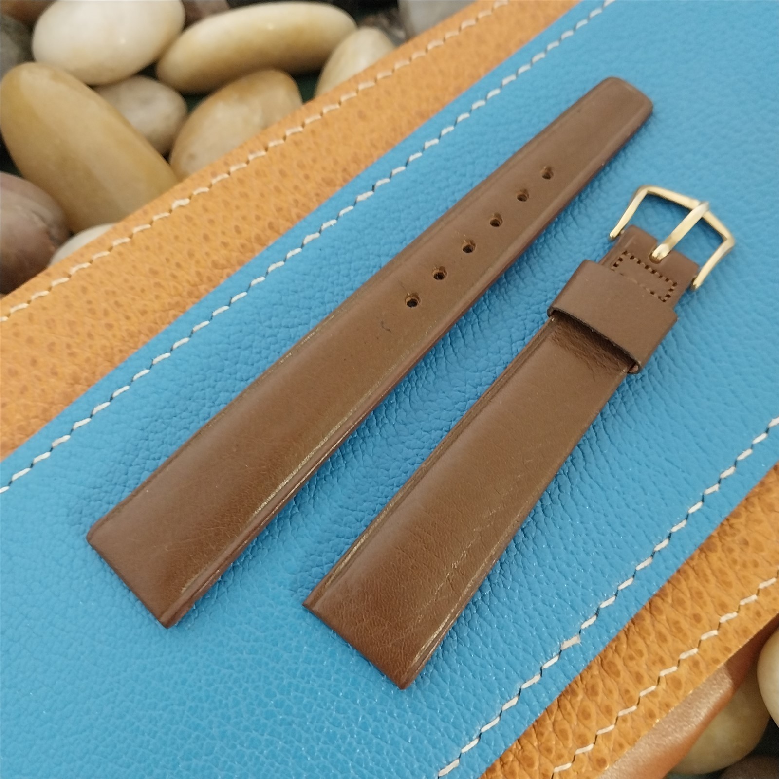Vintage 17.4mm Mormac Norwegian Calf Classic Tapered 1960s Unused nos Watch Band