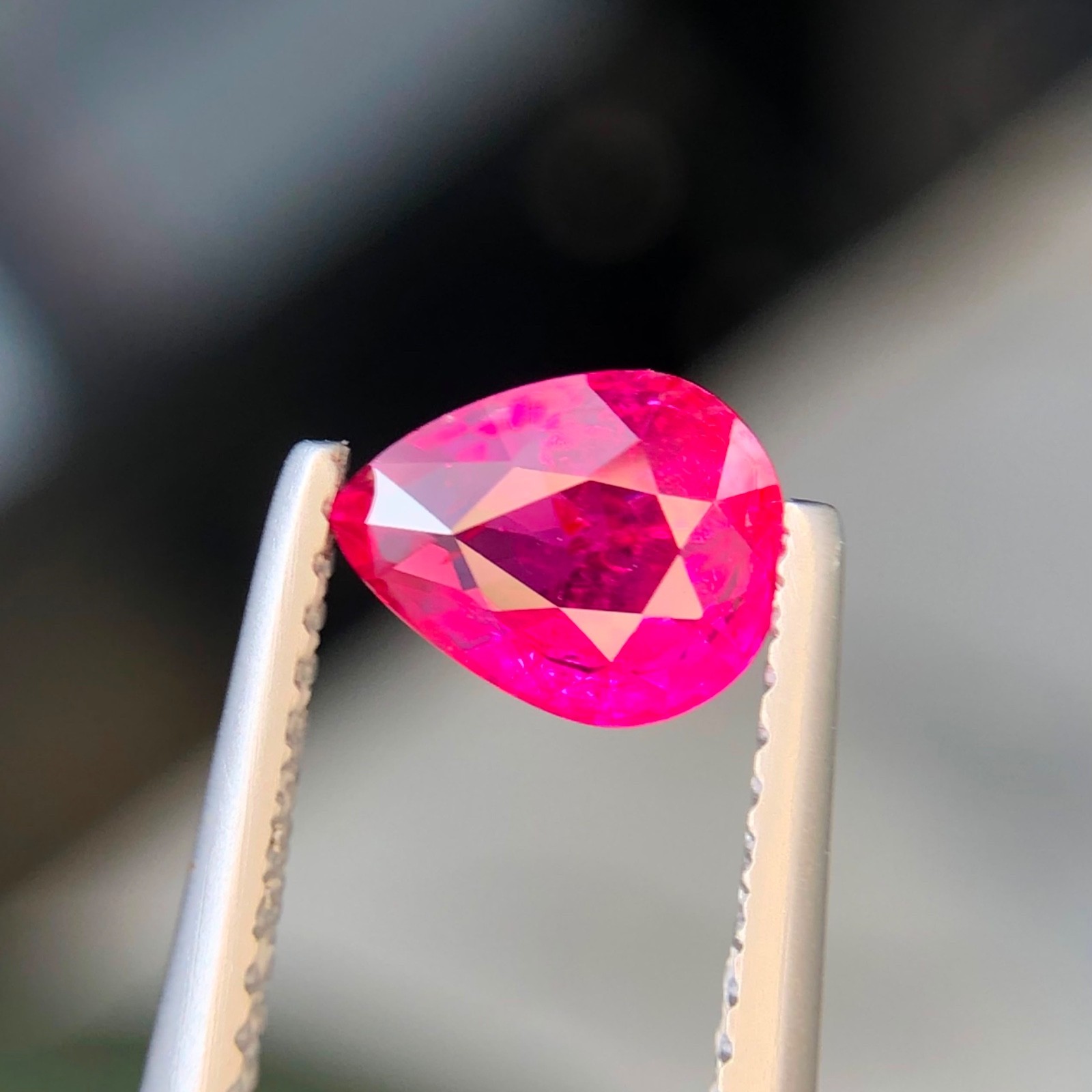 1.05 Carats Natural Ruby No Heat Pear Cut From Mozambique