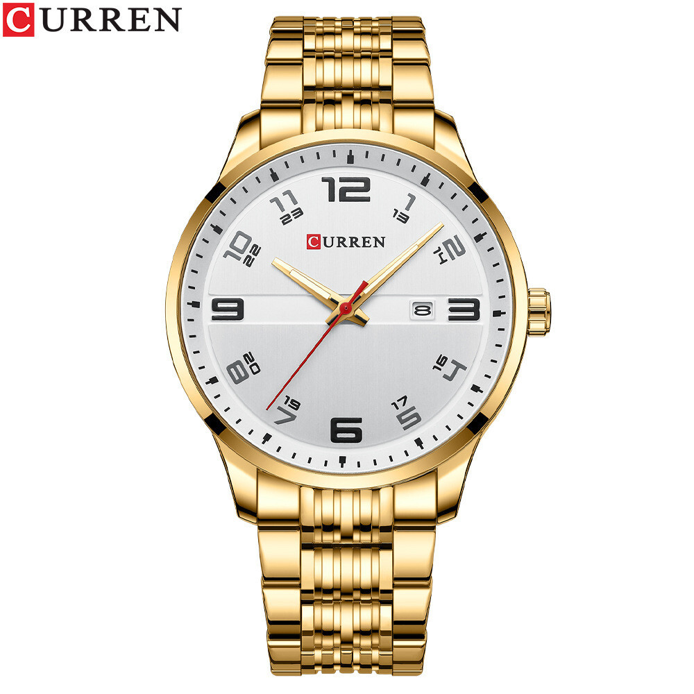 CURREN Men Quartz Watches Steel Watch Luminous Casual Business Male Wristwatch