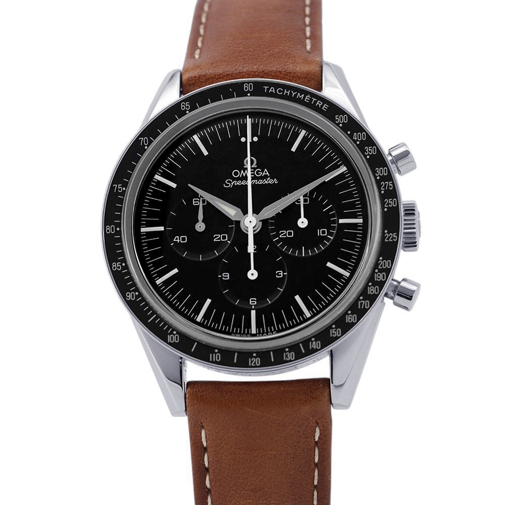 OMEGA Speedmaster Moonwatch FirstOMEGA InSpace 39.7mm Stainless Steel/Leathe…