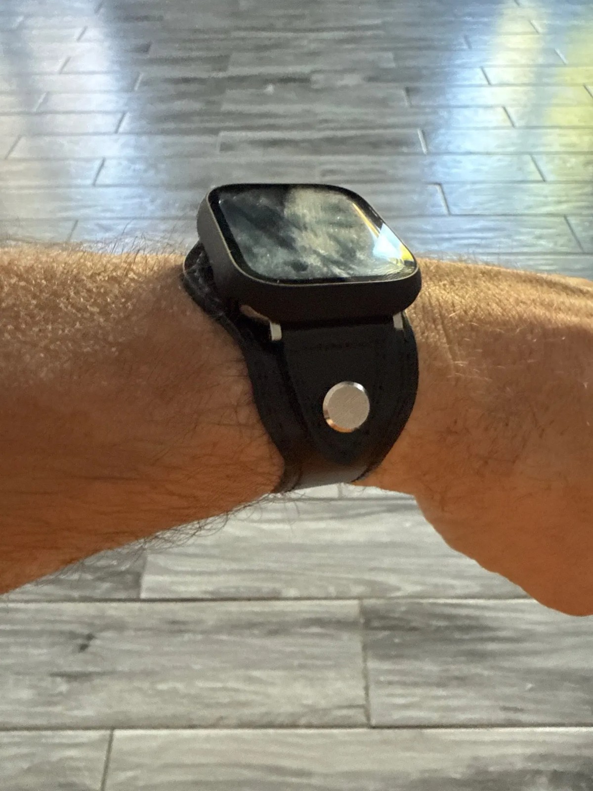 Cuff Leather Watch Band Bracelet for Smart watch iWatch Series Ultra 38-49mm