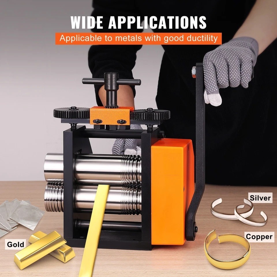 Rolling Mill 2.95″/75 mm Jewelry Rolling Mill Machine 1: 2 Gear Ratio