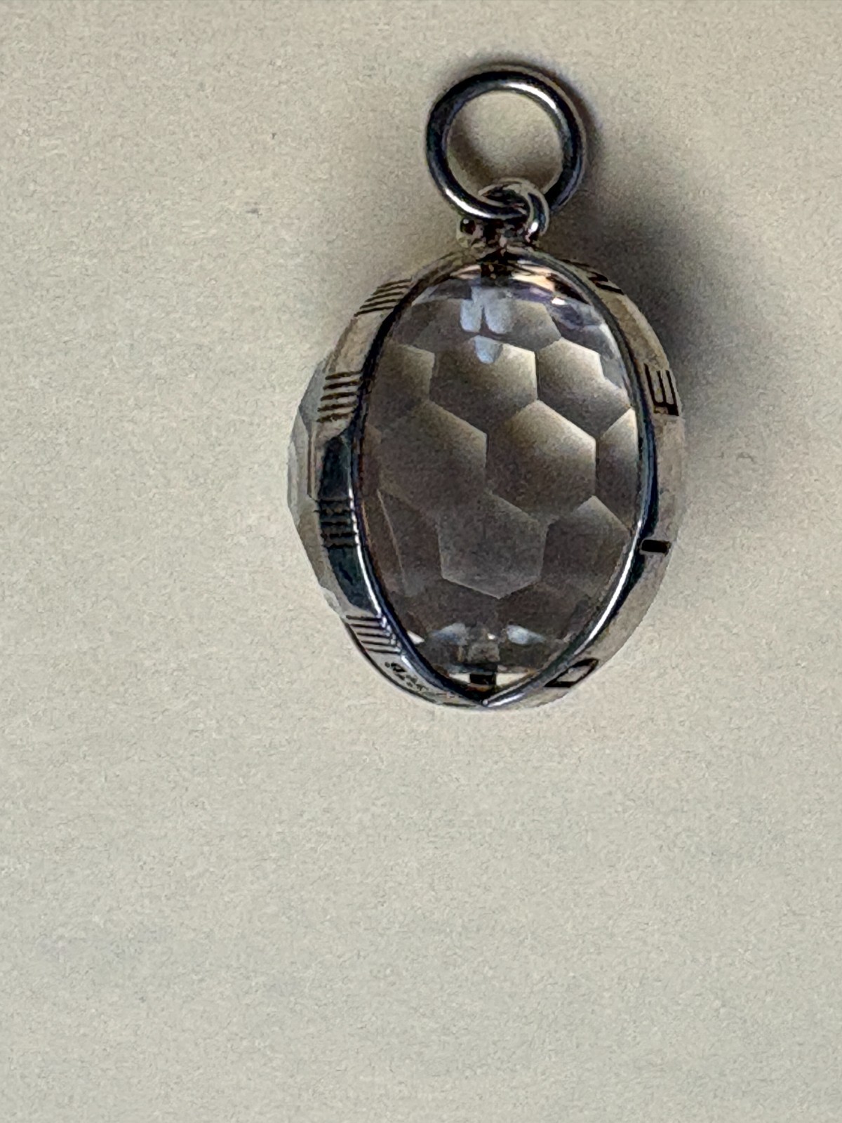 Monica Rich Kosan Large “Carpe Diem” Sterling Silver pendant With Rock Crystal