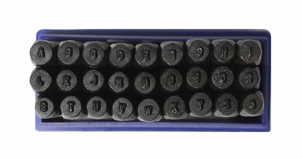1/16″ 1.5 MM Letter Number Punch Stamp Metal Steel Gold Silver 36 Piece Set