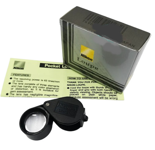 Nikon-A black Loupe lens 10x 18 mm.3-layer coated lensJewelry Amulet Magnifier