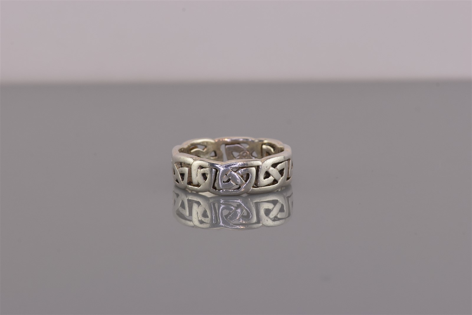 Peter Stone Sterling 6mm Silver Celtic Openwork Band Ring 925 Sz: 6