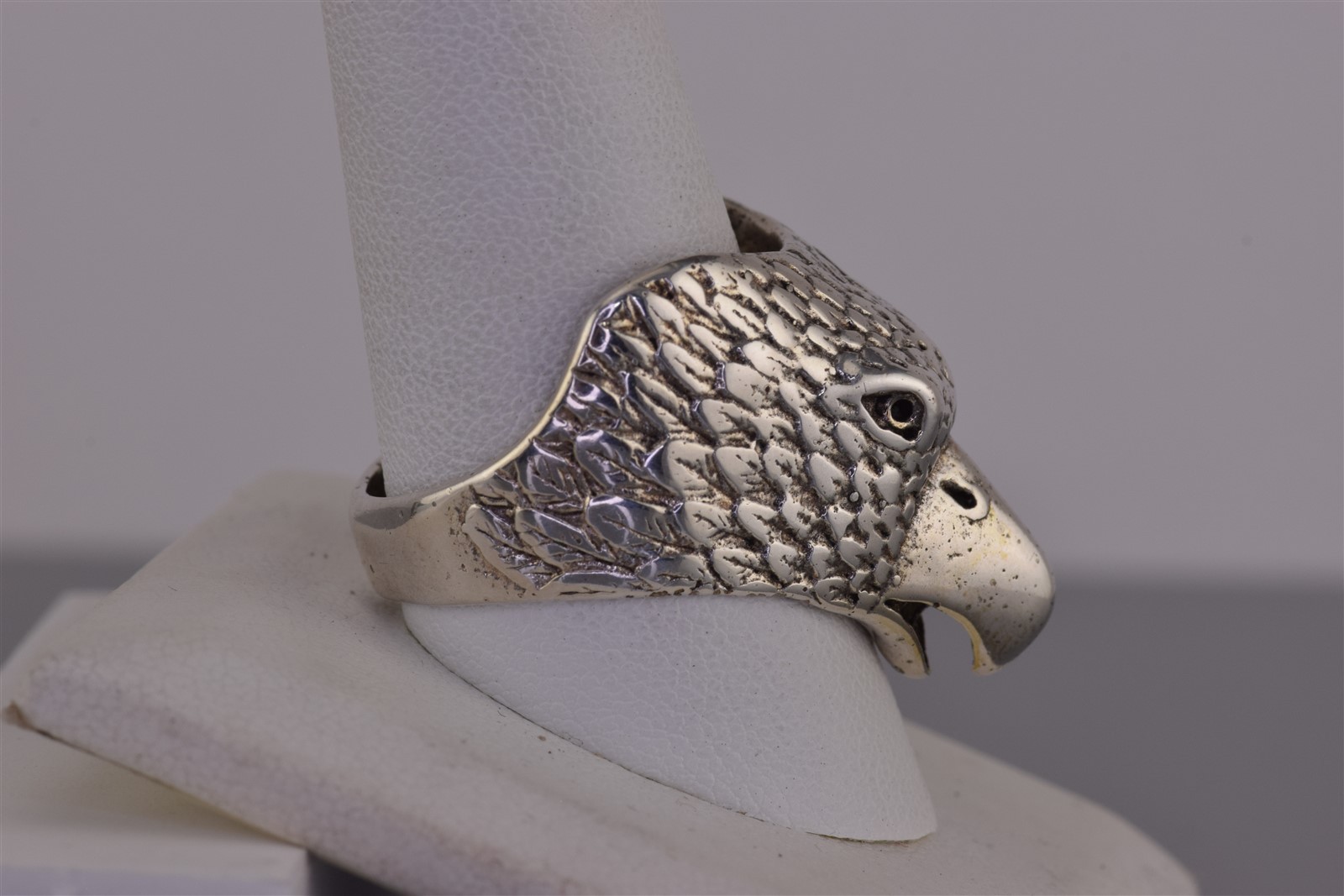Vintage G&S Gordon Smith Silver 26mm Dimensional Eagle Band Ring 12g Sz: 11