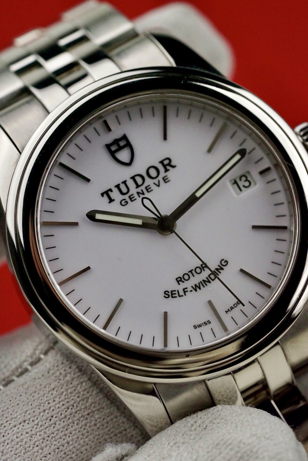 TUDOR Glamour Date 36mm #55000 White Dial Clean!!