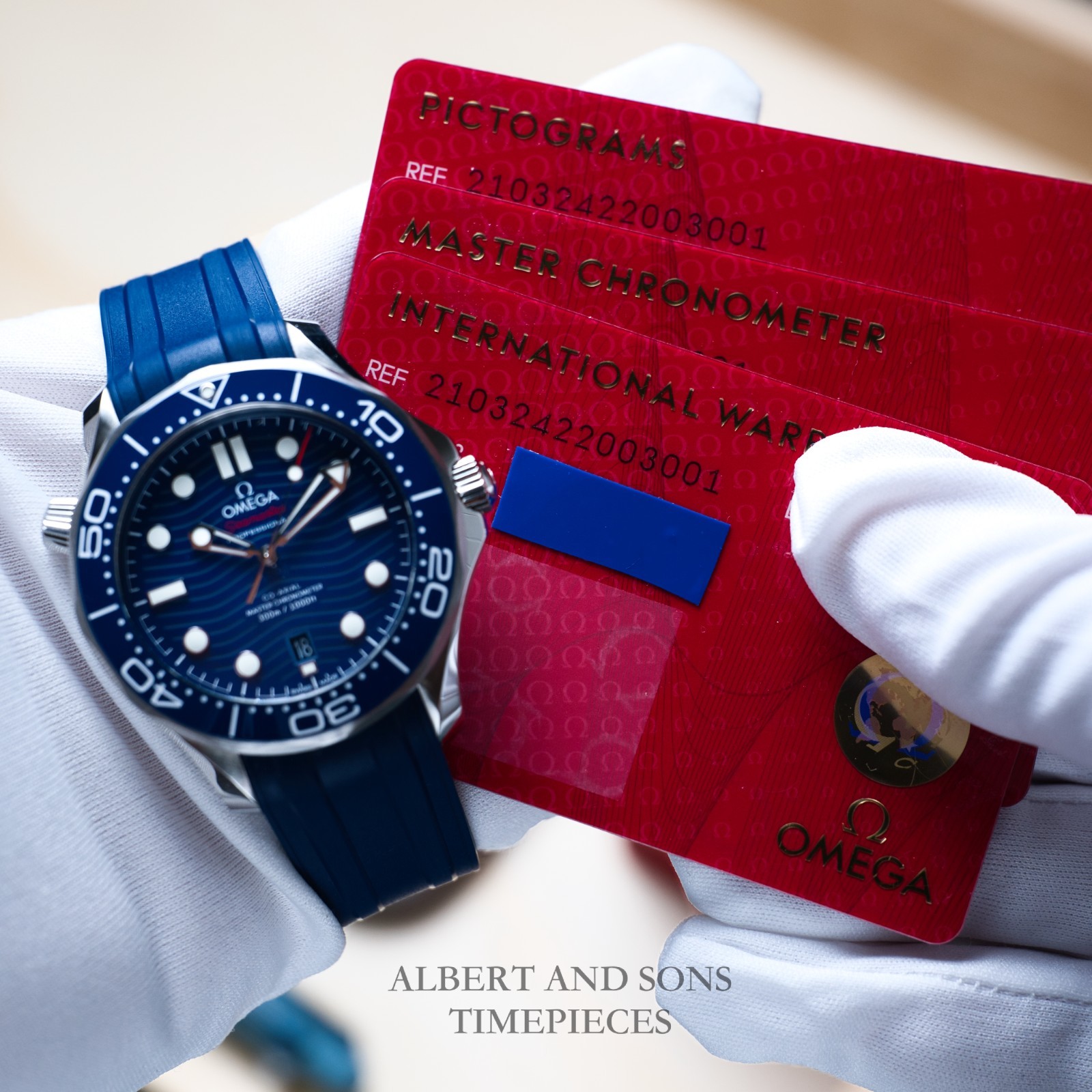 Omega Seamaster Diver 300 210.32.42.20.03.001 42mm Blue Dial Box & Papers