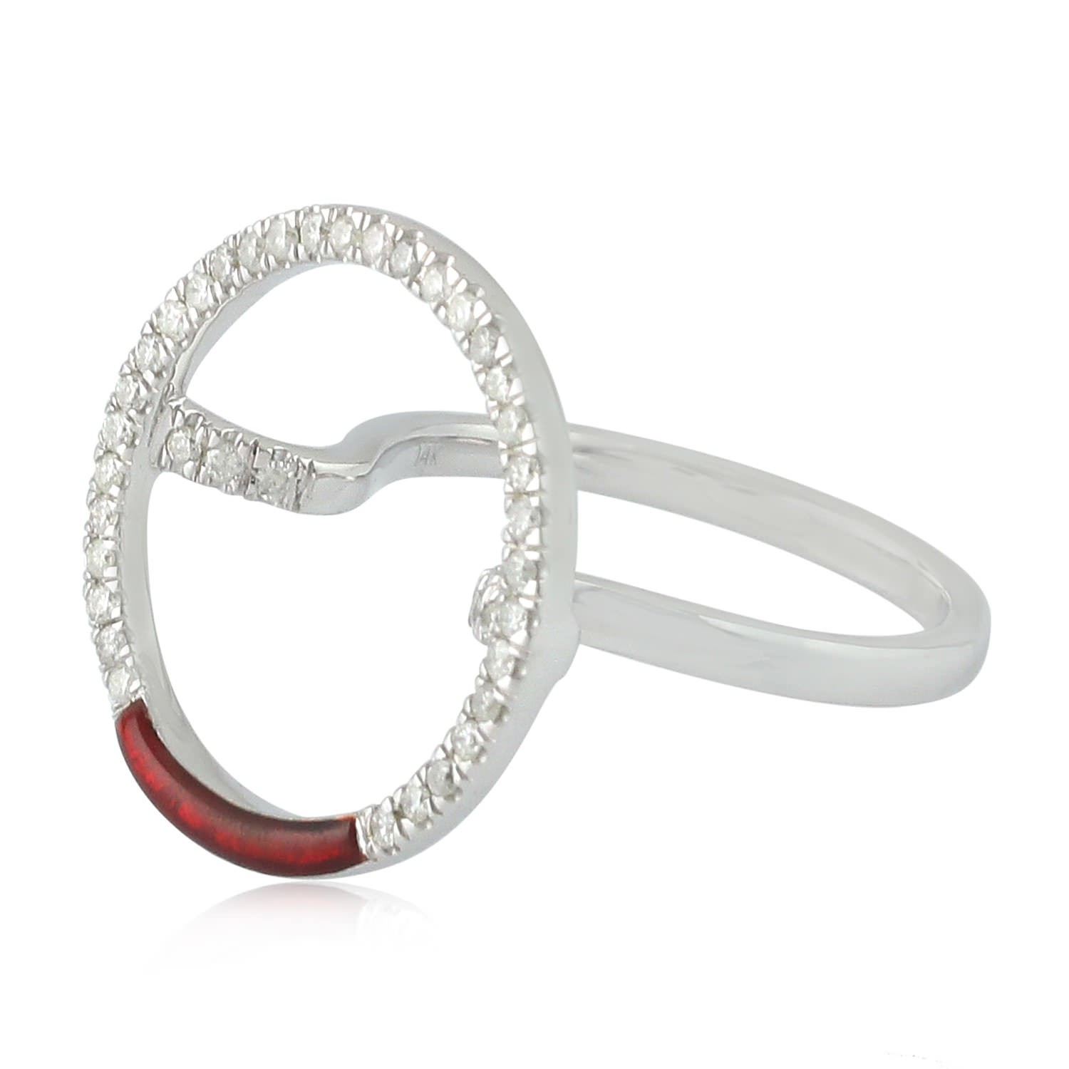 Wedding Rings For Women Natural Diamond White Gold Pave Circle Ring US