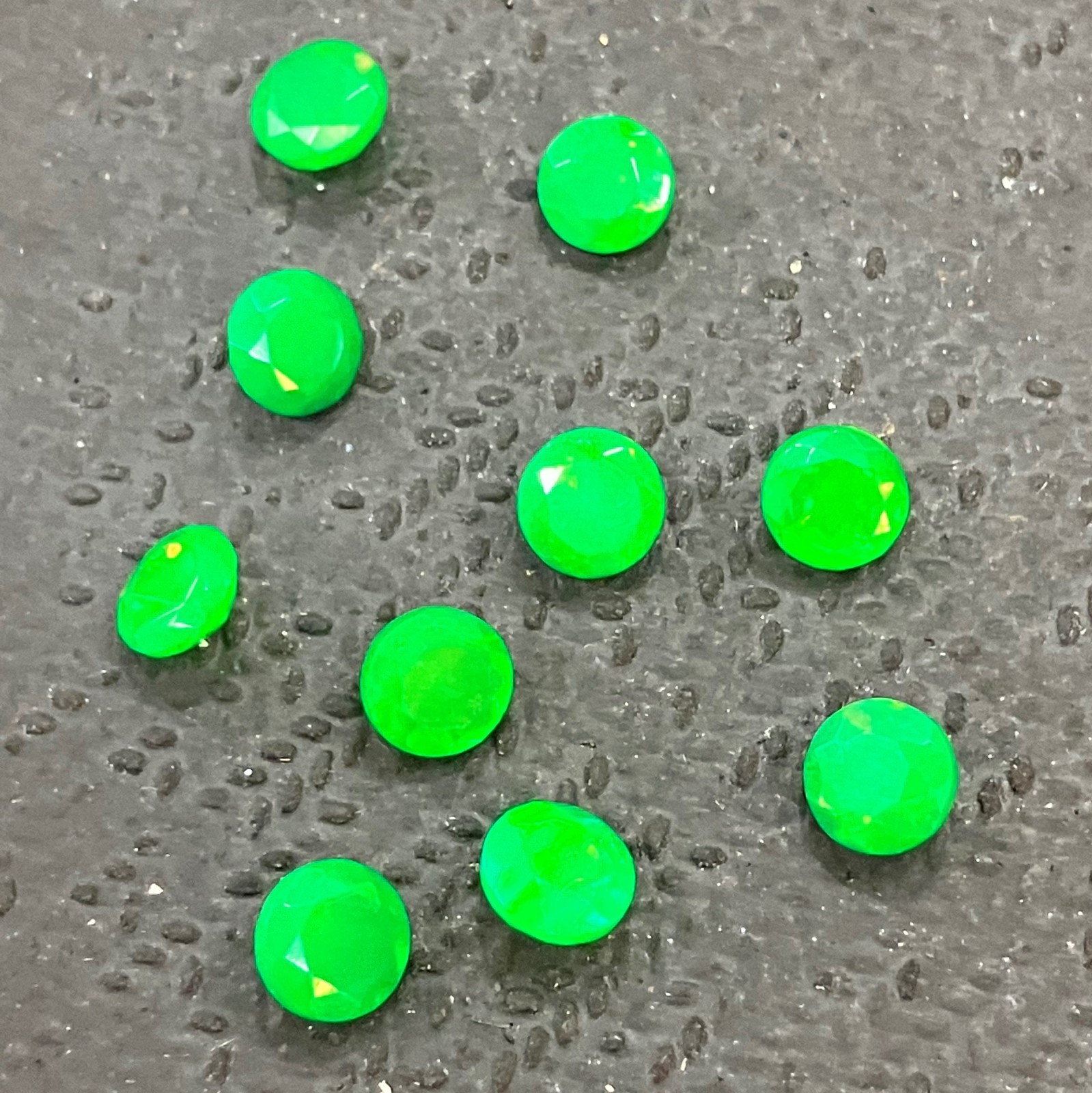 AAA Natural Ethiopian Green Fire Opal Round Cut Loose Gemstone For All Jewelry