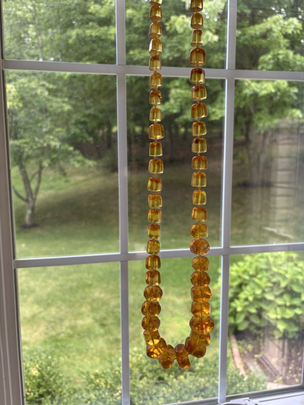Vintage Large Genuine Baltic Honey Amber Necklace Heavy 104 grams !!!