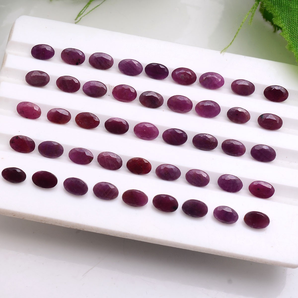 22 Pcs Natural African Ruby Untreated 6mmx4mm Oval Cut Stunning Loose Gemstones