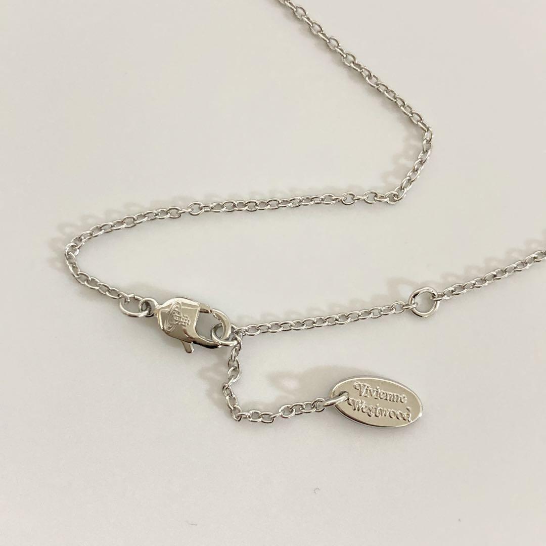 Vivienne Westwood Necklace Petite Rhinestone Silver w/drawstring