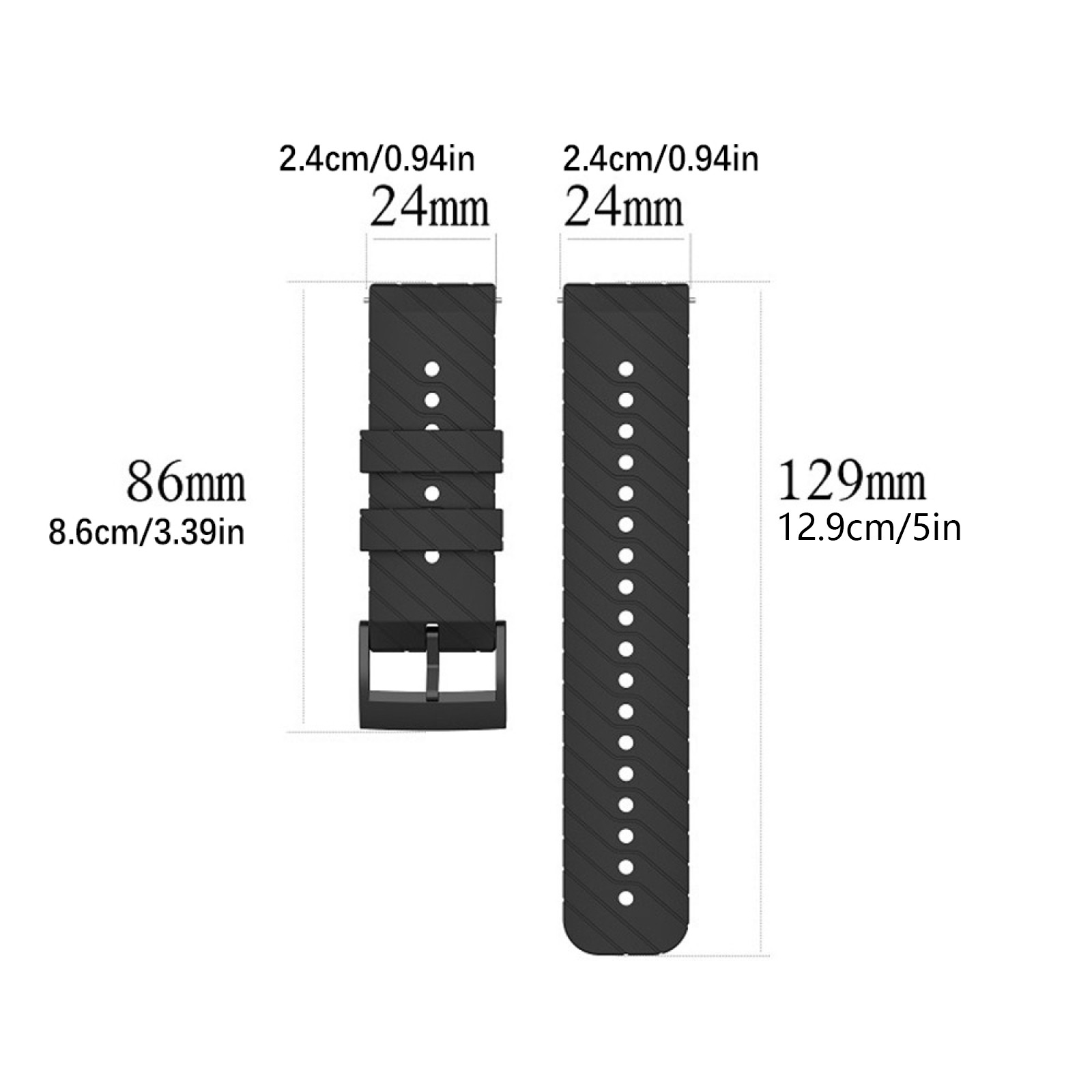 5 Colors Optional Silicone Watch Bracelet Wristband Strap For Suunto 7/9/D5/Baro
