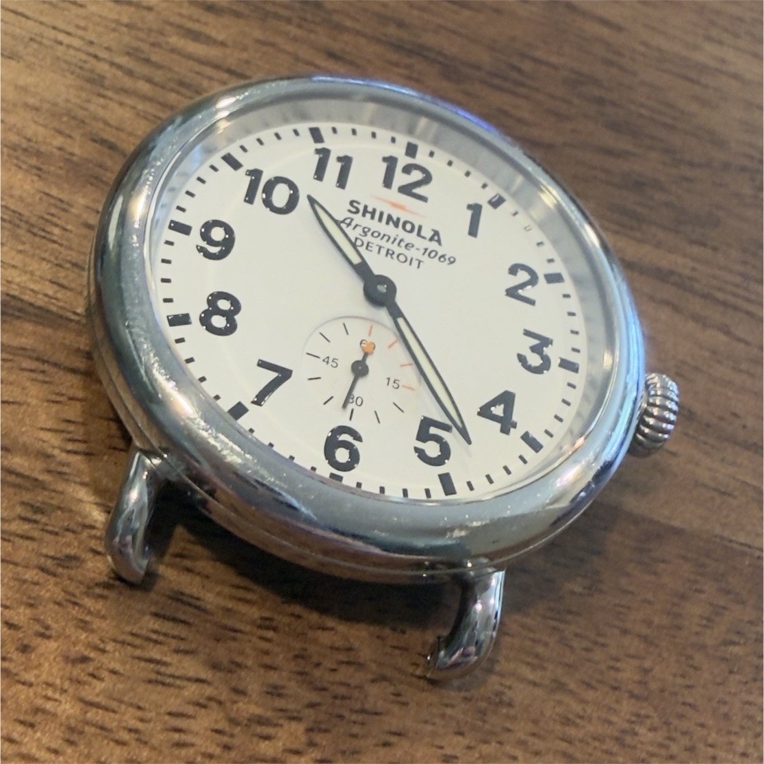 Shinola Runwell Argonite-1069 Detroit White Dial Silver Quartz 41mm Watch