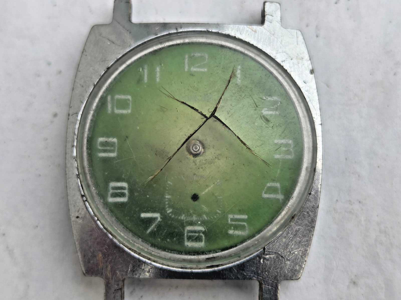 Russian Wristwatch Watch Pobeda , Victory . Not working for parts .