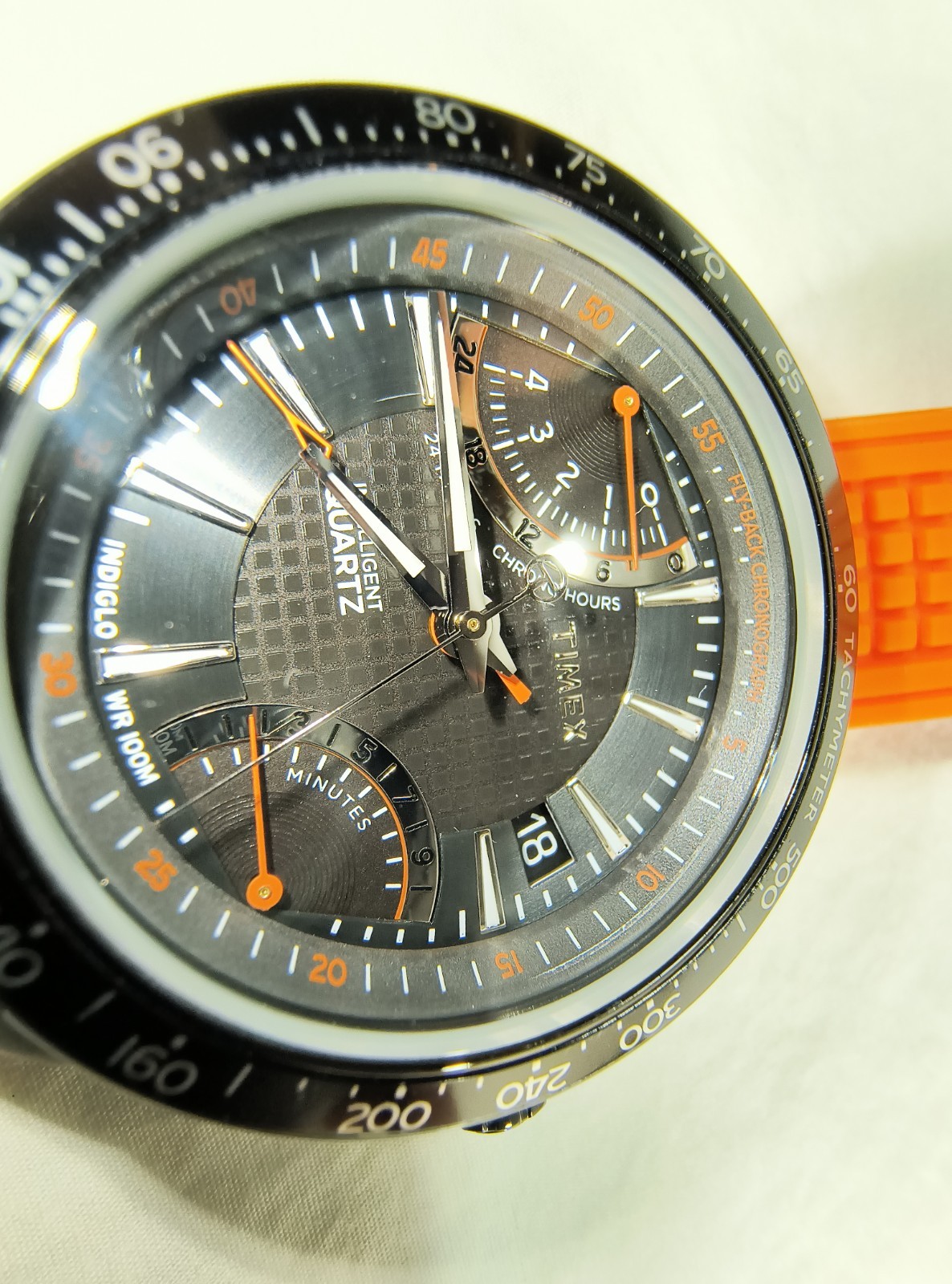Timex 1854 Intelligent Quartz Watch T2N707 Tachometer Chronograph WR100 Working