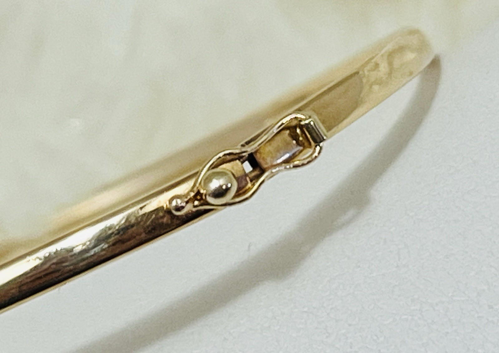 10K GOLD DIAMOND & SAPPHIRE BANGLE BRACELET VINTAGE IRVING M. PLANICK EUC