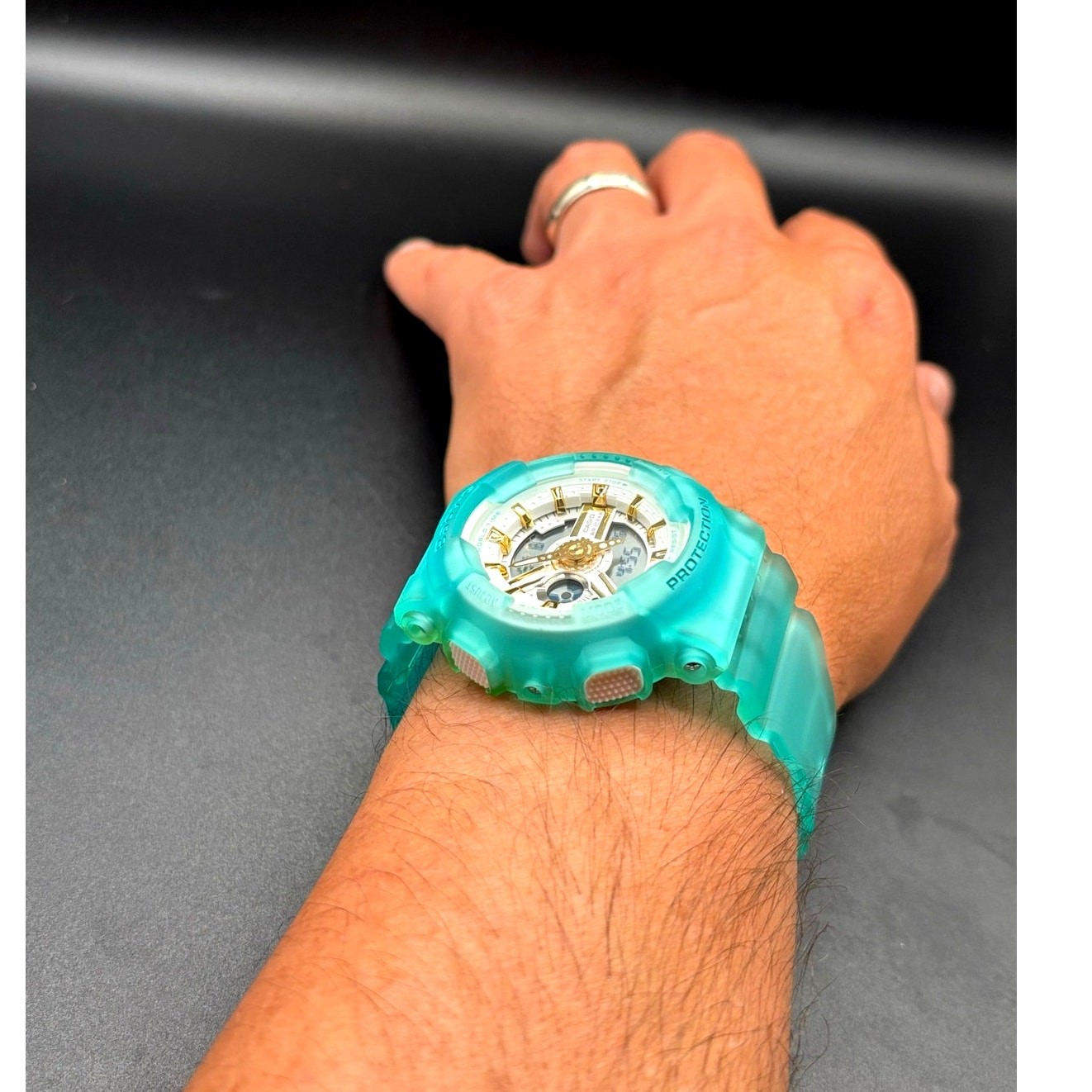 Casio Baby-G BA-110SC-2A Sea Glass Clear Teal Analog Digital Women’s Watch