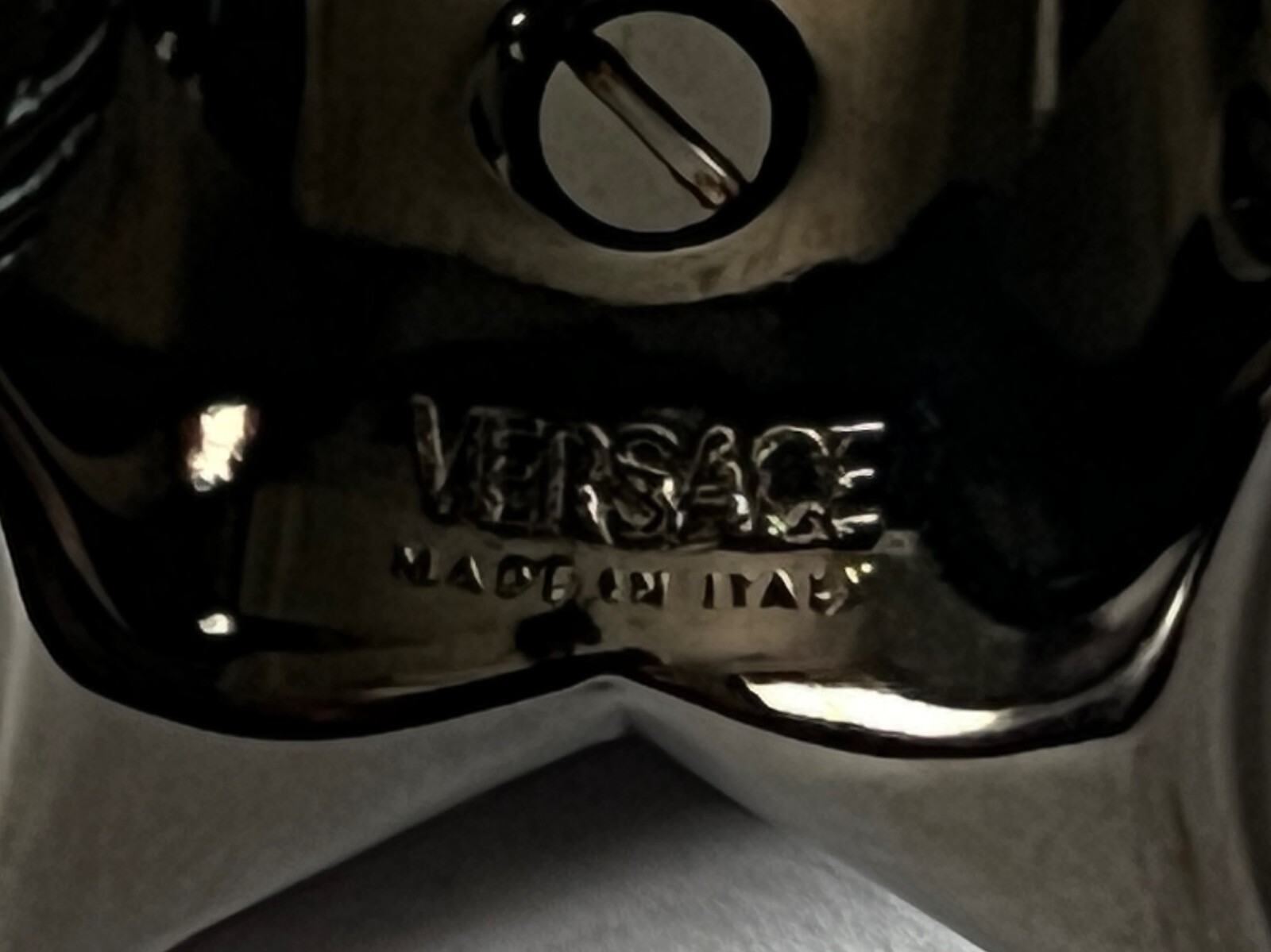 NIB Versace Medusa Logo Star Galaxy Purple Crystal Ruthenium Ring 15 US 7 $695