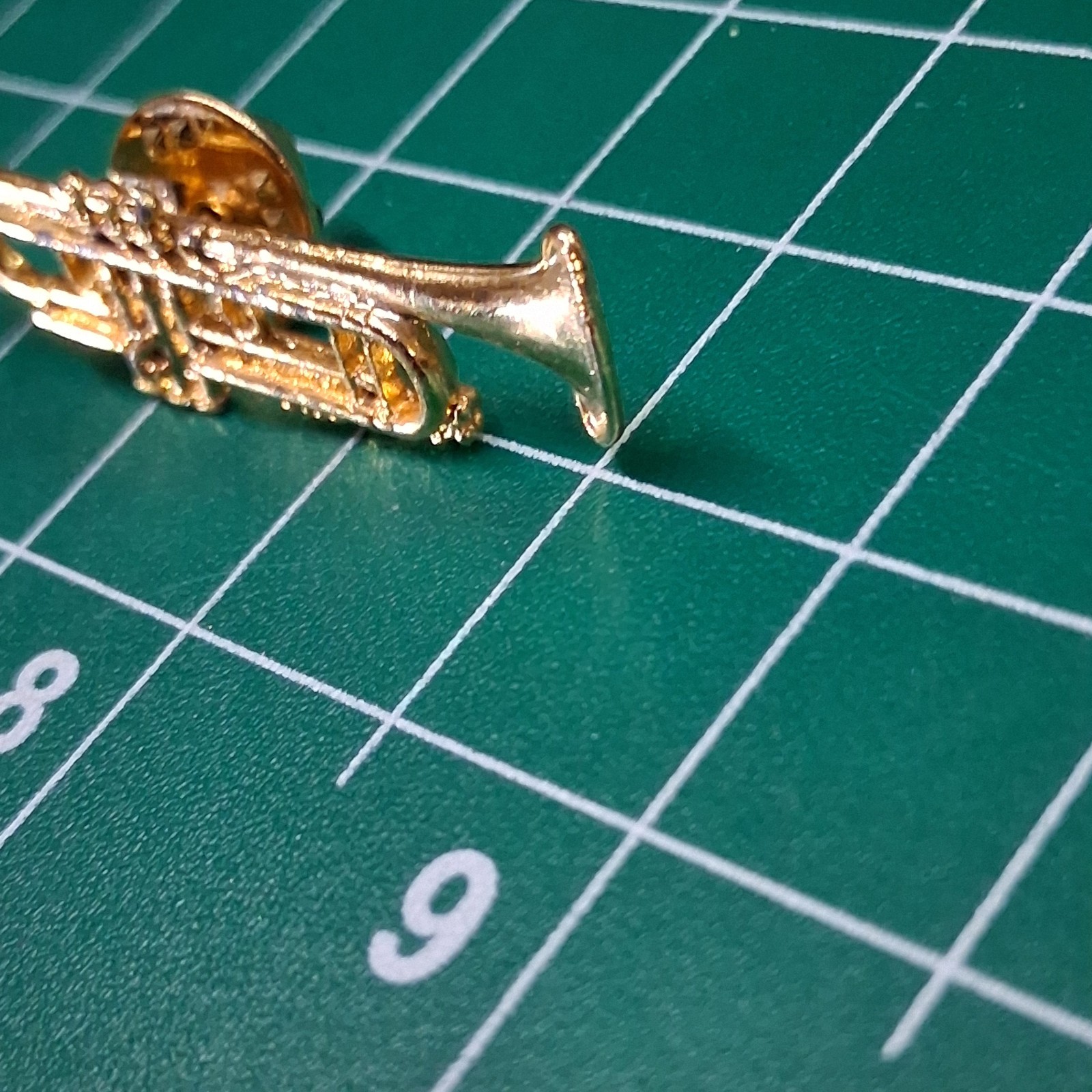 Vintage Future Primitive Gold Tone Trumpet Design Pin