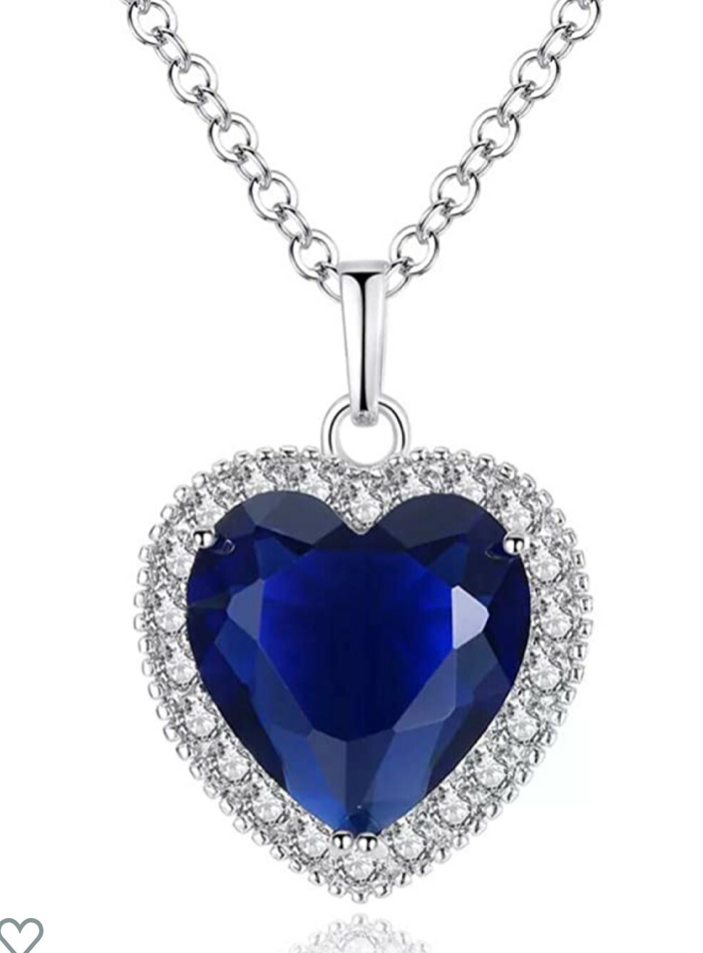 Titanic Heart of the Ocean Neckalce The Blue Love Pendant Necklaces White