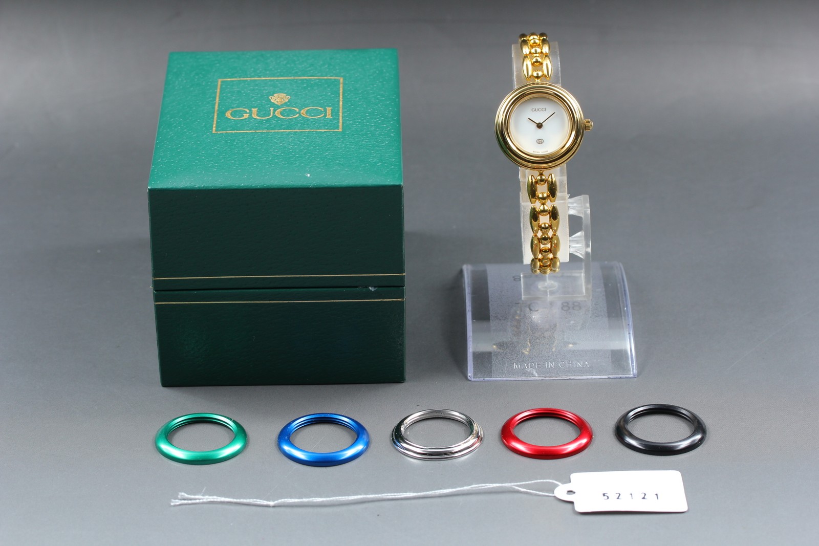 [Near MINT w/ Box] GUCCI 11/12.2 Change Bezel 6 Color Women’s Quartz Watch JAPAN