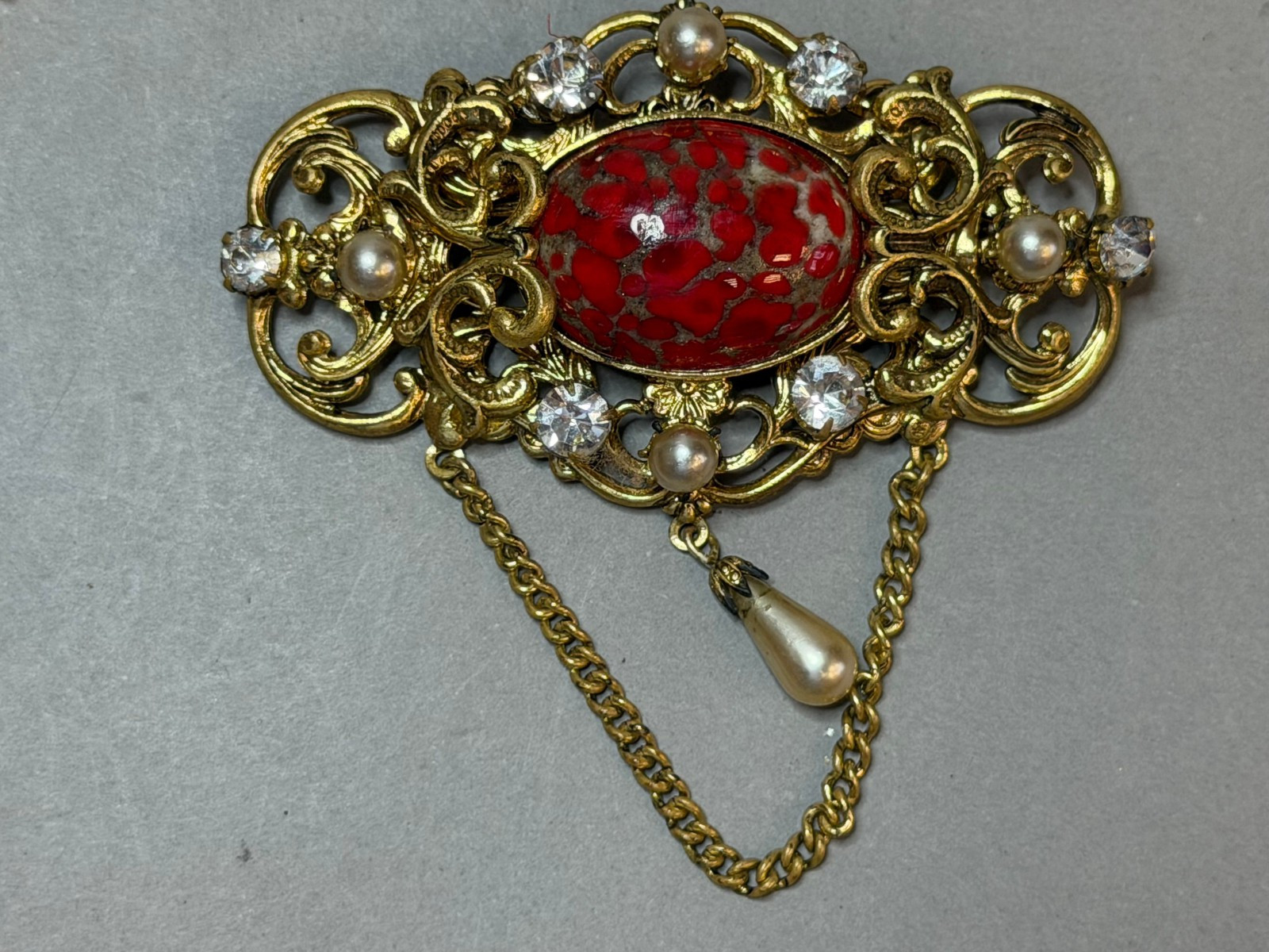 Vintage Costume Jewelry Lot Signed AVON Czech Jablonec USSR Brooches Earrings Se