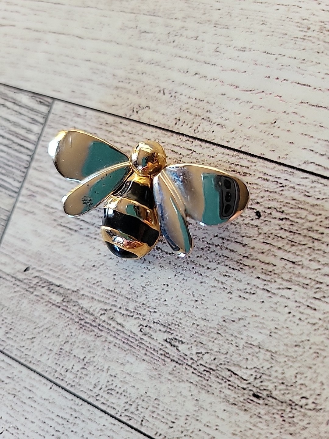 Bumble Bee Metal Pin Brooch Contemporary LC Liz Claiborne Fashion Jewelry Craft