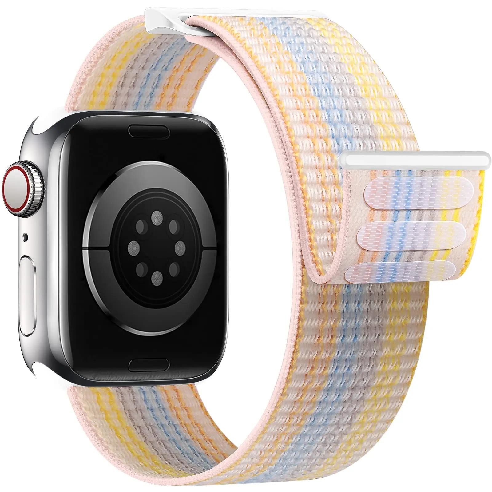 New Nylon Loop Strap Apple Watch Band 46mm 40mm Smart Belt Bracelet for Iwatch