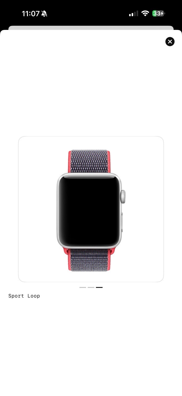 Apple Watch Sport Loop 38mm (40/41) Genuine OEM Electric Pink Used