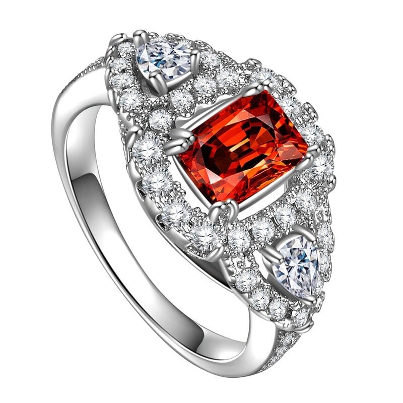 2.58 Ct CZ Party Anniversary Ring Silver Plated Cocktail Birthday Gifts Ring