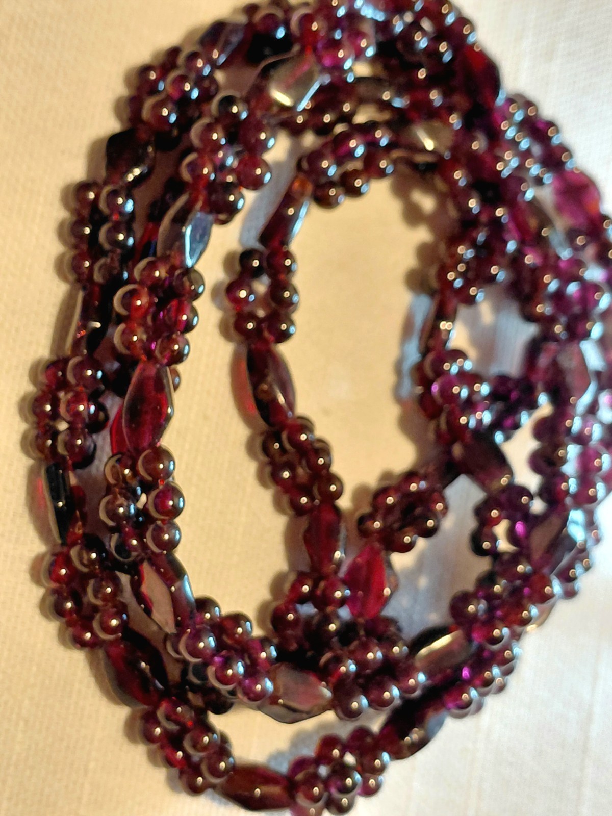 Vintage Natural Red Pyrope Garnet/Almandine Garnet Necklace Grape Clusters…