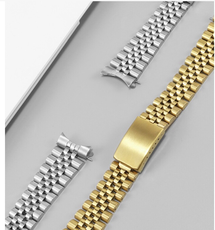 Premium Solid Stainless Steel Watch Band Strap Arc 13/17/18/19/20/21mm Fit Rolex