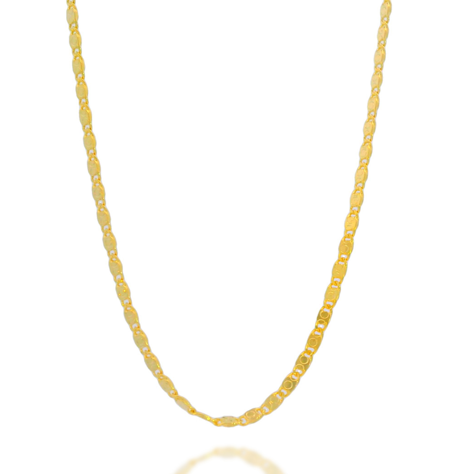 14k SOLID Gold Chain Flat Mariner Link 1.5mm 16″ 18″ 20″, Necklace for Pendants
