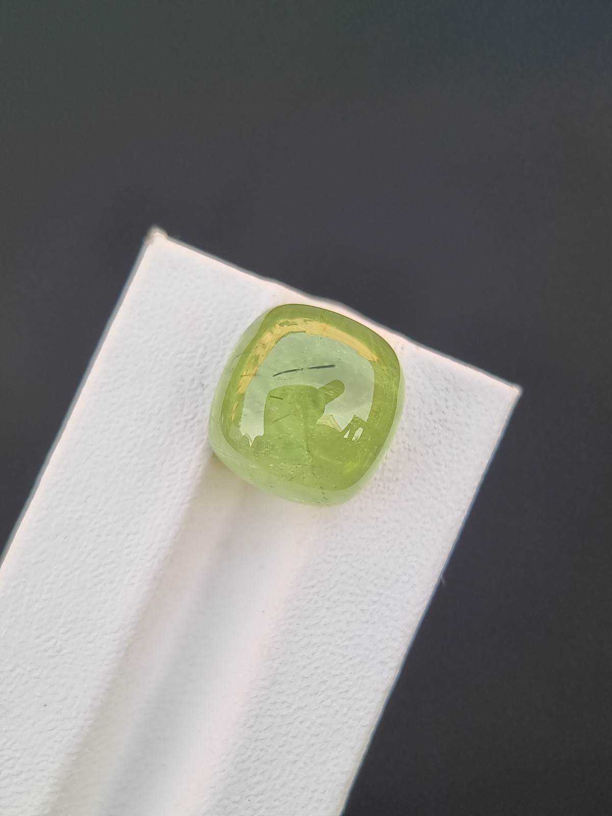 Natural Green Peridot Cushion Cabochon 11.70 Ct | Pakistan Origin | Gemstone